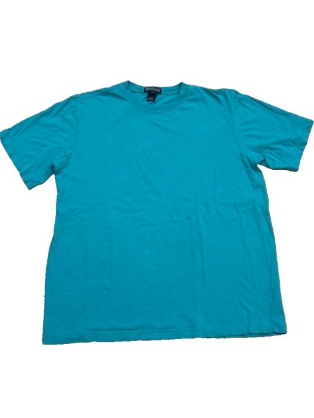Vintage Lands' End Shirt Mens M Teal Short Sleeve Crew Neck